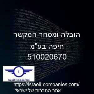הובלה ומסחר המקשר חיפה בעמ חפ 510020670