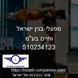 מפעלי בנין ישראל וחיים בעמ חפ 510234123