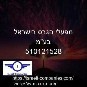 מפעלי הגבס בישראל בעמ חפ 510121528