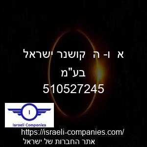 א  ו- ה  קושנר ישראל בעמ חפ 510527245