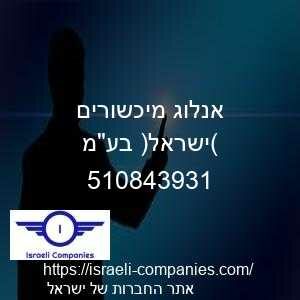 אנלוג מיכשורים (ישראל) בעמ חפ 510843931