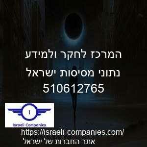 המרכז לחקר ולמידע נתוני מסיסות ישראל חפ 510612765
