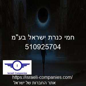 חמי כנרת ישראל בעמ חפ 510925704