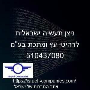ניצן תעשיה ישראלית לרהיטי עץ ומתכת בעמ חפ 510437080