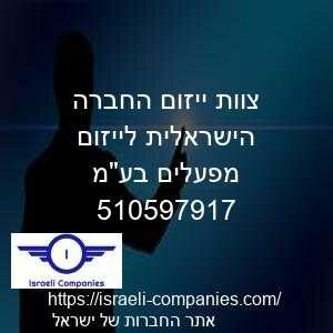 צוות ייזום החברה הישראלית לייזום מפעלים בעמ חפ 510597917